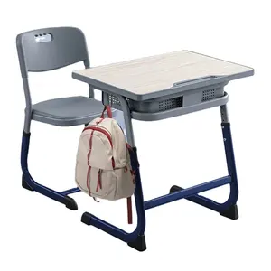 批发现代设计便宜的单身学生学校课桌椅套装小学教室家具