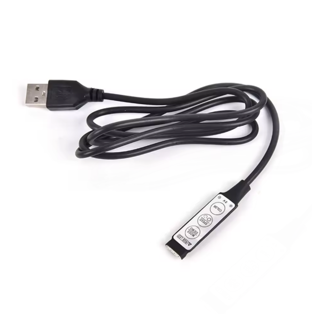 DC5V-24V Mini RGB LED Strip Flicker Grow Light Remote Controller 3-Keys 6A Small Dimmer for Single Color LED Strip