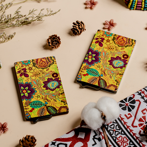 Custom Anti-Theft Aluminum Card Holder <b>RFID</b> Blocking Fashionable Leather <b>Wallet</b> with Automatic Credit Card Features - Product Image 3