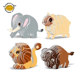 Rompecabezas 3D de Animales, Rompecabezas de Dinosaurios, Tigre, León, Oveja, Elefante, Yak, Conejo, Jirafa, Ballena, Tiburón, Delfín, Langosta - Product Image 1