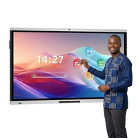 Tableau numérique intelligent EIBOARD 86 pouces 4K LED interactif à écran tactile 20 points, double système d'exploitation, pour l'enseignement en classe, OEM