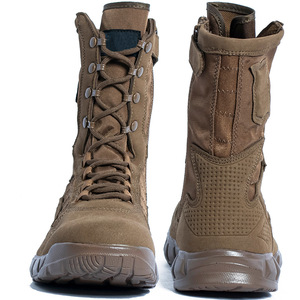 DF24 TSB01 <b>Black</b> Tactical <b>Boots</b> Men Waterproof Outdoor All Seasons Lace up Zipper Side High Top Plastic Portable - Product Image 5