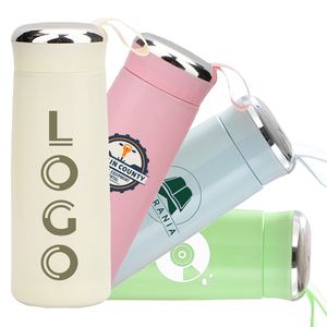 Wholesale Glass Vacuum Cupping 13oz Glass Drinking Water Bottle 400ml Glass <b>Thermos</b> Cup Custom <b>Tea</b> Water Bottle With Logo - Product Image 1