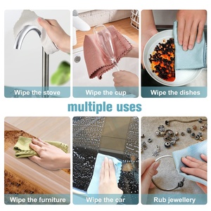 Panno in microfibra ad asciugatura rapida per la pulizia di vetri e finestre, senza aloni, per uso domestico, asciugatura piatti e lucidatura - Product Image 5