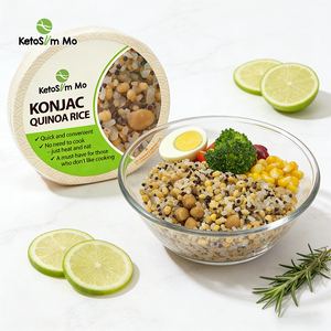 Vente en gros et personnalisation : Substitut de repas sain au shirataki et quinoa, saveur délicieuse, riz de konjac instantané, durée de conservation de 18 mois - Product Image 1
