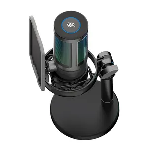 Neuer U850 Profession nel RGB Mic KTV Karaoke Mini Kondensator mit Mikrofonst änder Music Studio Mikrofon und Kopfhörern
