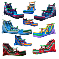 Toboggan aquatique gonflable personnalisé résistant aux intempéries, PVC 0,55 mm, garantie 2 ans, pour enfants, parc commercial extérieur, capacité 500 kg