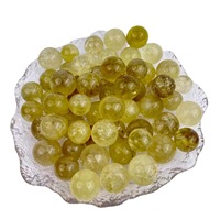 Sphère de cristal de citrine naturelle écologique polie, perle de pierre Feng Shui pour la décoration intérieure et les cadeaux DIY