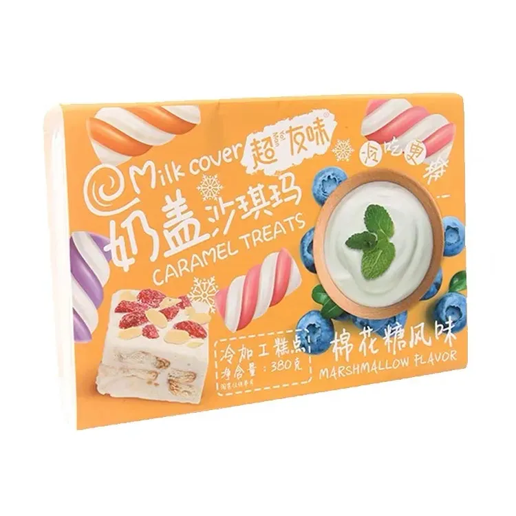 Chaoyouwei pastry dessert 380g snack wholesale causal snack fruit almond marshmallow flavors Milk-topped dessert