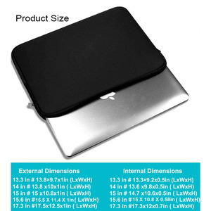 Funda para portátil, funda de neopreno duradera a prueba de golpes de 15,6 pulgadas con puerto de carga, bolsillo con cremallera suave para Dell HP para Acer Notebook - Product Image 5