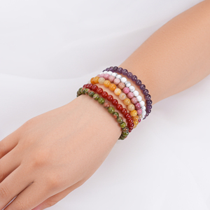 Juego <span class=keywords><strong>de</strong></span> Pulseras <span class=keywords><strong>de</strong></span> Piedras Naturales, <span class=keywords><strong>Bandas</strong></span> Elásticas <span class=keywords><strong>de</strong></span> Gemas Multicolores para Hombres y Mujeres, Joyería Curativa, Paquete al por Mayor - Product Image 5