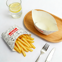 Gobelets à frites pliables imprimés sur mesure, boîtes à emporter, contenants en papier de qualité alimentaire pour l'emballage de la restauration rapide
