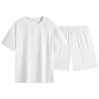 Ensemble T-shirt Homme Été 2026 Respirant en Polyester/Coton Tricoté Thermique Coupe Ample Manches Courtes Personnalisable LOGO Lourd Décontracté