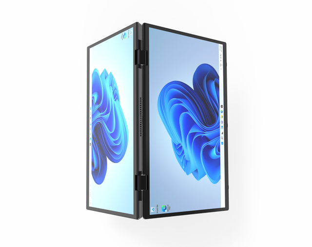 2026 Newest 14 Inch 2K IPS Touch Double Monitor Notebook Intel N100 Quad Core Dual Screen Business 512GB 1TB SSD Laptop Computer