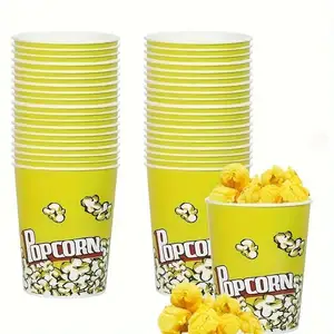 Wegwerp Custom Logo Afhaalrestaurant 130 150 170 Oz Voedselverpakking Popcorn Frietjes Afhaalpapieren Kippenemmer