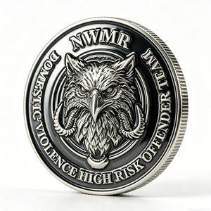 Pièce de monnaie commémorative d'équipe personnalisée, en alliage de zinc moulé sous pression, avec tête d'aigle en relief 3D, pour Halloween et Noël - Product Image 3