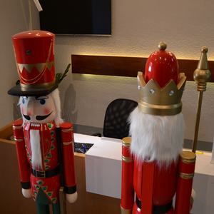 6ft / 180cm grandeur nature grand/géant rouge décoration de noël extérieur en bois <span class=keywords><strong>casse</strong></span>-<span class=keywords><strong>noisette</strong></span> roi et soldat ornement poupée cadeau - Product Image 5