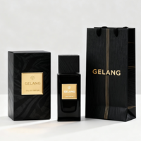 Bouteilles de parfum vides de qualité supérieure à bas quantité minimale de commande carré homme noir bouteille de parfum en verre de 50ml avec boîte Logo personnalisé