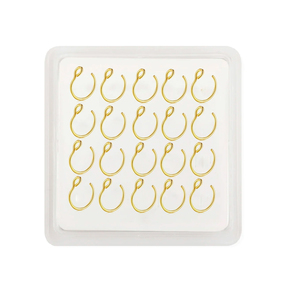 20 Anillos de Nariz Falsos de Acero Inoxidable, Clip para Mujeres y Hombres, Anillos de <span class=keywords><strong>Labio</strong></span> Sin Perforación, 20G 8mm, Dorado, Negro, Oro Rosa, Joyería <span class=keywords><strong>en</strong></span> Caja - Product Image 1