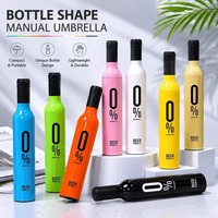JUNVOY Parapluie créatif portable en forme de bouteille de vin, personnalisable avec logo, haute qualité, vente en gros, idéal pour cadeau