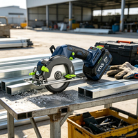 Scie circulaire sans fil 21V avec frein électronique et verrouillage de sécurité, scie de découpe industrielle portable pour la construction
