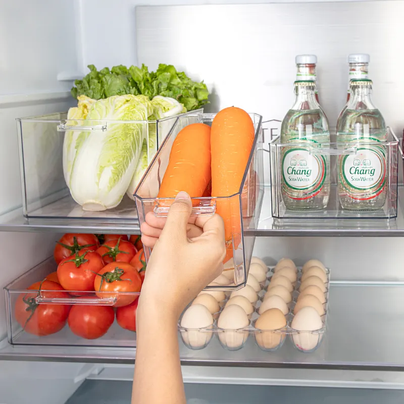 プラスチック缶ソーダフルーツ野菜冷蔵庫オーガナイザーディスペンサー収納ビン冷蔵庫整理用