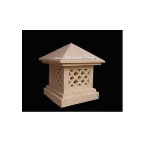 Lampe en pierre de Jodhpur écologique et durable, fabriquée à la main, pour la décoration de la cour et de la maison, éclairage d'ambiance dans les intérieurs modernes, Inde - Product Image 1