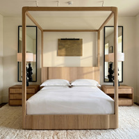 Lit à baldaquin King Size Kyoto RH Style, cadre de lit de luxe en bois massif personnalisable, mobilier de chambre de maître de style manoir, lit d'exception pour chambre principale
