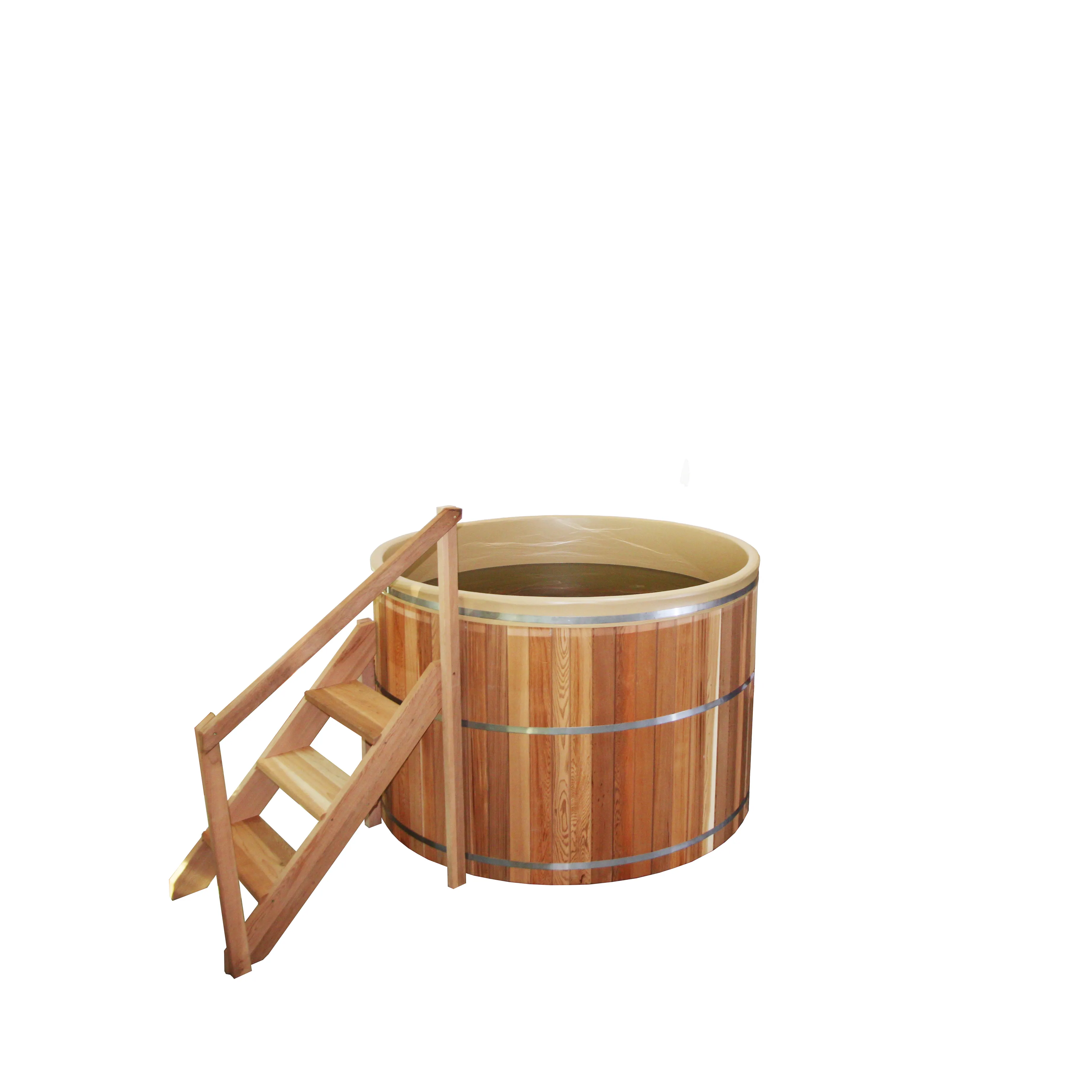 Canadian cedro rosso vasca idromassaggio in legno per uso domestico a buon mercato esterno interno forno a legna per la vendita