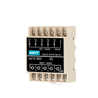 AST5-5DD Modul Relay Solid State DC-DC 5 Saluran Terisolasi Opto 5-30VDC Beban DIN Rail SSR Modul Penguat Daya PLC