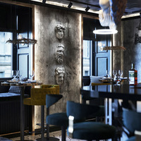 Ensemble table et chaises de pub, bar transparent de style décontracté, table à manger en pin, canapé en bois massif, banquette personnalisée