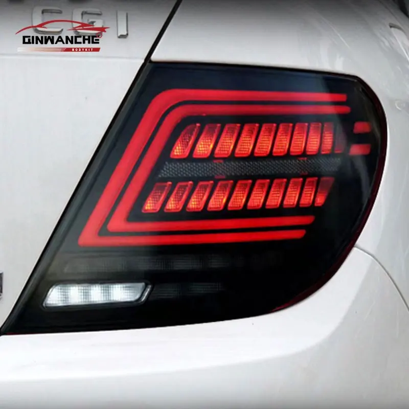 Đèn xe cho Mercedes Benz C Class w204 C180 C63 2007-2014 Led Đuôi đèn phanh đèn