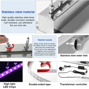 Rideau de pluie personnalisé, caractéristique d'eau autoportante, rideau d'eau à LED <span class=keywords><strong>pour</strong></span> l'extérieur, fontaines à cascade <span class=keywords><strong>pour</strong></span> la pluie - Product Image 5