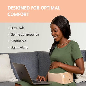 腹部バインダー背中の痛みを軽減するための調節可能な通気性マタニティ腹バンドホット & コールドパック - Product Image 4