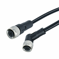 Rigoal personnalisé IP67 étanche M8 M12 connecteur câble 3PIN femelle capteur cuivre Contact matériel Din puissance LED métal plastique