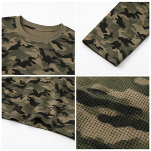 Camiseta de Manga Larga con Estampado de Camuflaje Personalizado, Impresión Completa, Hombros Caídos, Estilo Urbano para Hombre, Fábrica TKAN1080 - Product Image 4
