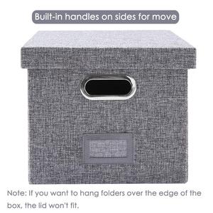 Hot Selling Collapsible Fabric Organizer Bins <strong>Document</strong> Legal File <strong>Storage</strong> <strong>Boxes</strong> - Product Image 3