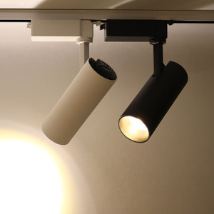 Projecteur LED sur rail encastré COB à focalisation, 2/3/4 fils, 1/2/3 phases, système d'éclairage moderne, blanc chaud 3500K, IRC 90, vente en gros - Product Image 1