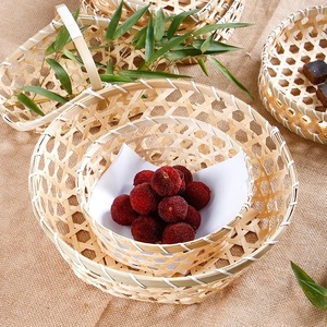 Square Mini Woven Gifts Boxes Handmade Rattan <strong>Storage</strong> <strong>Small</strong> Bamboo <strong>Baskets</strong> for Food - Product Image 2