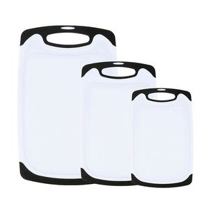 Plastic Cutting Board Set of 3 Dishwasher Safe Reversible Chopping Board Set with Non-Slip Feet