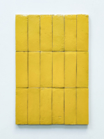 Carreaux Zellige Jaune Moutarde Faits Main - Carreaux de Métro Modernes Rustiques en Céramique Brillante Sur Mesure pour Murs Intérieurs Antidérapants