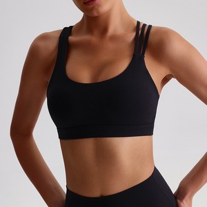 Abbigliamento sportivo personalizzato senza cuciture donna abbigliamento sportivo <span class=keywords><strong>Push</strong></span> <span class=keywords><strong>up</strong></span> <span class=keywords><strong>reggiseno</strong></span> Yoga Cross Back Yoga Top imbottito <span class=keywords><strong>reggiseno</strong></span> sportivo da donna - Product Image 2