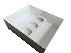 Torta Bento su misura e scatola Cupcake trasparente scatola per Cupcake personalizzata 6 8 12 fori 24 Mini Cupcake scatola torta bianca personalizzata coperchio trasparente - Product Image 3