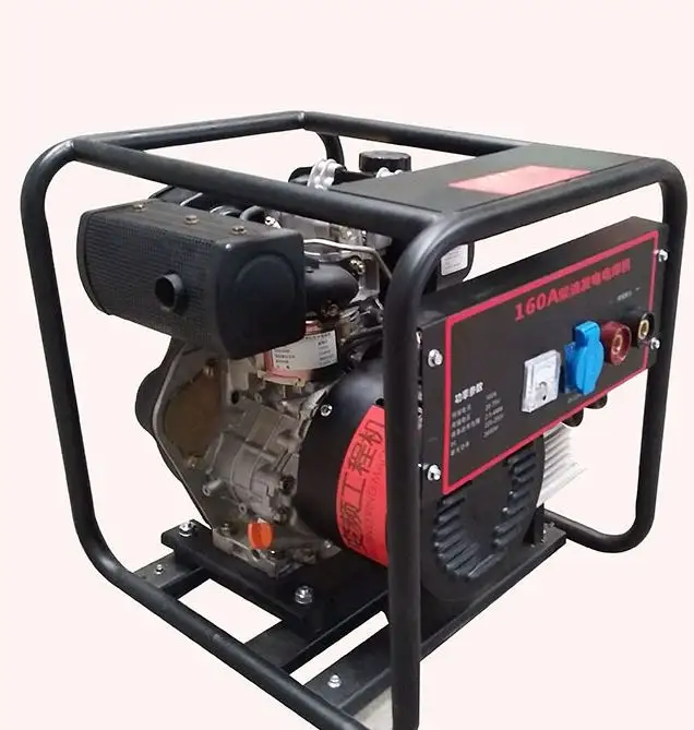 Hoge Kwaliteit Outdoor Draagbare Gas Benzine Diesel Start En Las Lassen Lasser Generator Machine Prijs