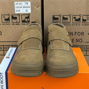 LIGHT BEARER 776 <span class=keywords><strong>Scarpe</strong></span> Antinfortunistiche Traspiranti in Vera Pelle con Punta in Acciaio, Stivali da Lavoro per Saldatura ed Elettricità Senza Lacci, Botas De Seguridad - Product Image 3