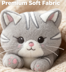 Peluche Gatto Tabby Grigio Personalizzato OEM ODM, Giocattolo Morbido a Strisce per Vendita all'Ingrosso - Product Image 5