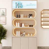 Vitrine de présentation en bois pour cosmétiques, salon de beauté, salle de diffusion en direct, chaussures et sacs – Mobilier moderne, écologique et durable