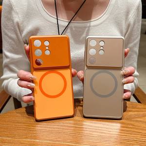 सैमसंग के लिए चुंबकीय ग्लास कैमरा सुरक्षात्मक फोन केस, गैलेक्सी S26 s25 s24 नए वायरलेस चार्जिंग फोन मामले - Product Image 4