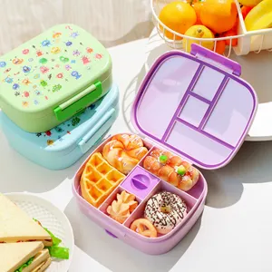 2024 New Design Lunch Box Portable Food Containers School Kids Cute Bento Lunchbox Set For Student