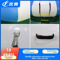 Toboggan aquatique gonflable en maille PVC laminée personnalisé pour enfants, avec boule roulante d'extérieur et jouet toupie (diamètres 2-3,5 m)
